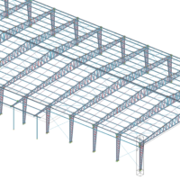 Projeto 3D modelagem bim, projeto de estrutura metálica